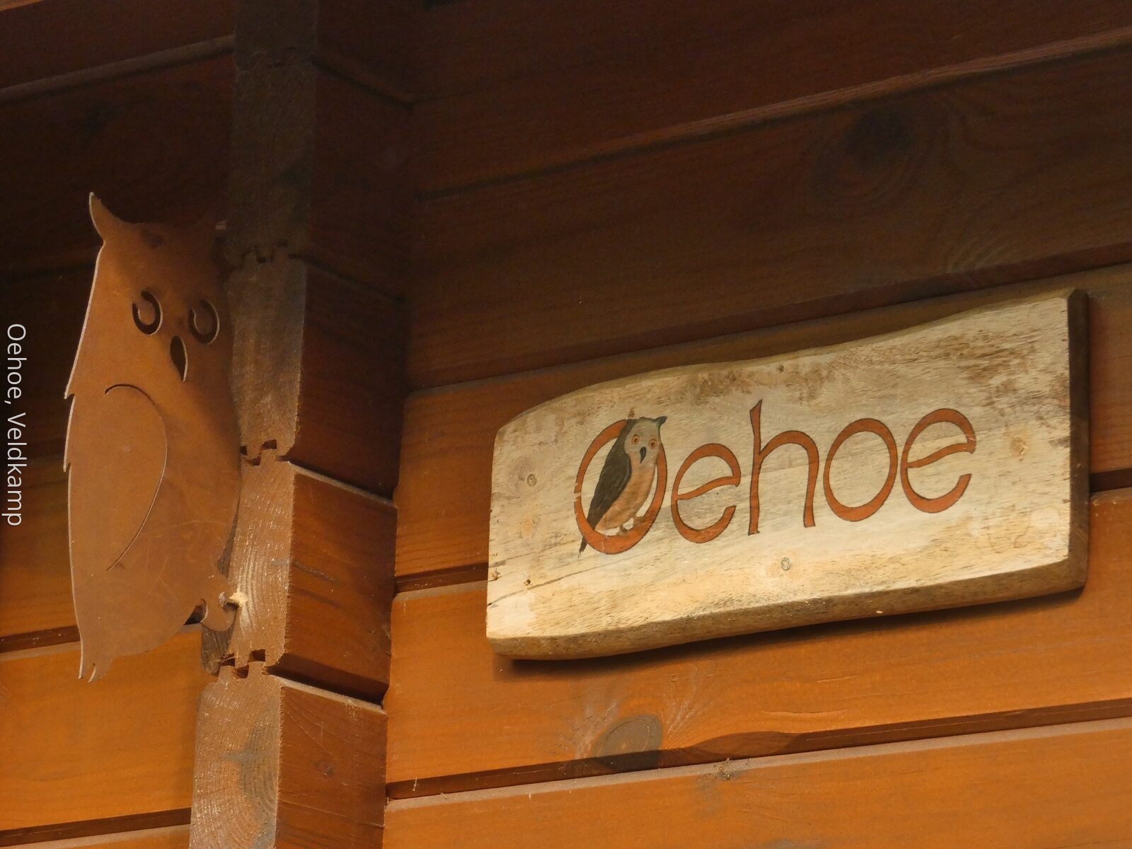 Schild Oehoe bei Haus Veluwe